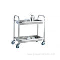 SS304 Room Service Food Transport Cart Trolley